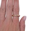 Rose Gold Diamond Cut Band Ring 14K worn