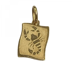 Scorpio Vintage Zodiac Charm 18K Gold