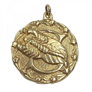 Scorpio Zodiac Vintage Charm Pendant 14K Gold (2)