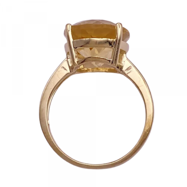 Solitaire Citrine Vintage Ring 7.79ct 10K Gold (4)