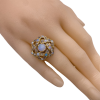 Victorian Opal Diamond Love Knot Ring 22K 14K Gold (1)