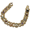 Victorian Revival Eleven Slide Bracelet Colorful Gemstone in 10K Gold (2)