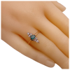 Victorian Tourmaline Diamond Navette Ring .76ctw 10K Rose Gold (4)