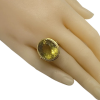 Vintage 19.38ct Oval Citrine Statement Solitaire Ring 18K Yellow Gold (3)