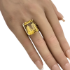 Vintage Custom Citrine Solitaire Ring 14K Gold 20.97ct, One of a Kind (4)