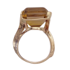 Vintage Custom Citrine Solitaire Ring 14K Gold 20.97ct, One of a Kind (5)