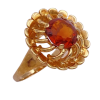 Vintage Madeira Citrine Flower Ring 14K Gold 2 (1)