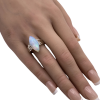 Vintage Natural Opal Diamond Ring 3.58 ctw 14K White Gold (1)