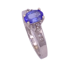 Vintage Tanzanite Diamond .88ctw. Ring 14K White Gold (1)