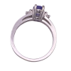 Vintage Tanzanite Diamond .88ctw. Ring 14K White Gold