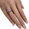 Vintage Tanzanite Diamond .88ctw. Ring 14K White Gold