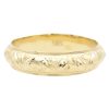 Yellow Gold Diamond Cut Band Ring 14K