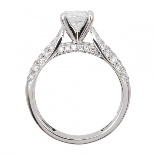 1.21ctw Diamond Engagement Ring 14k White Gold GIA Certified side