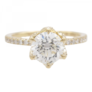 1.43ctw Diamond Engagement Ring 14k Yellow Gold GIA Certified