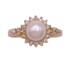 .22ctw Cultured Pearl & Diamond Ring 14K Yellow Gold (2)