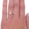 GIA Certified 1.48ctw Diamond Engagement Ring 14K Yellow Gold worn