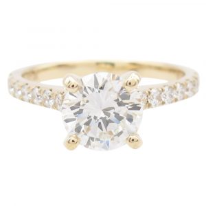 GIA Certified 1.58ctw Diamond Engagement Ring 14K Yellow Gold