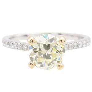 GIA Certified 1.62ctw Diamond Engagement Ring 14K Two-Tone