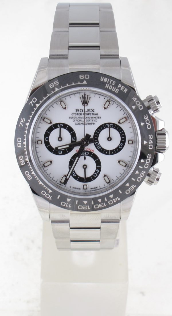 Pre-Owned Like New Rolex 40MM Daytona Panda (2023) Stainless Steel 116500LN Front