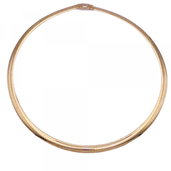 Reversible Omega Necklace 14K Two-Tone Gold (2)