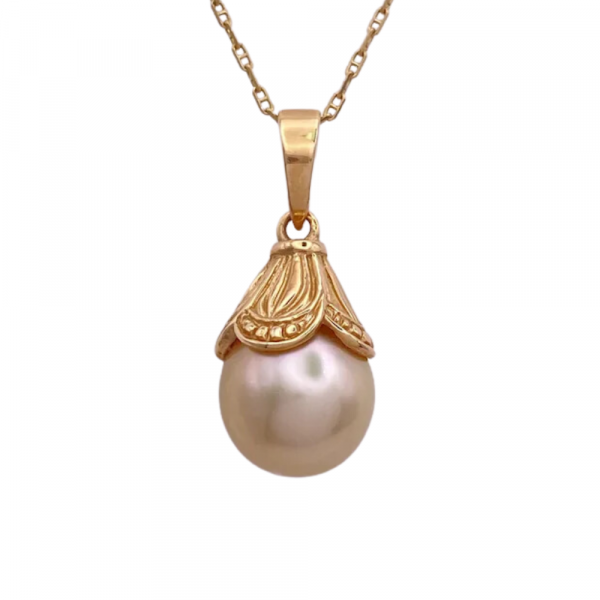 South Sea Cultured Pearl Pendant 14K Yellow Gold (2)