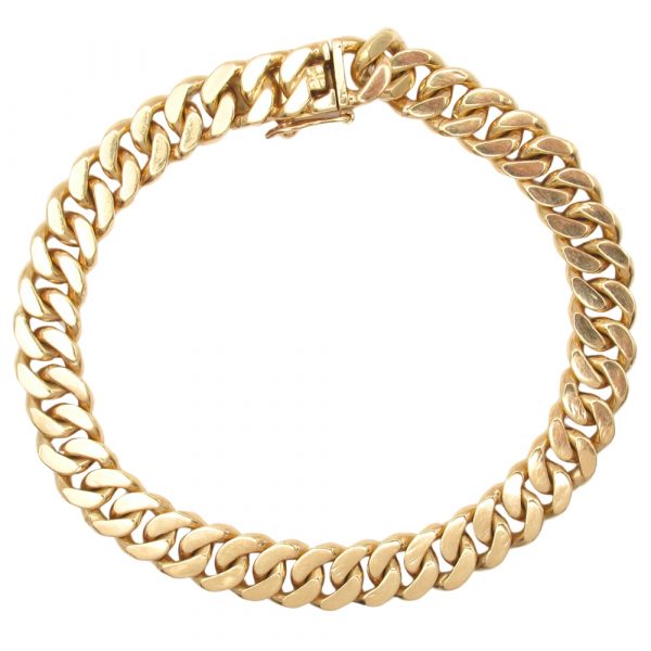 Yellow Gold Cuban Link Bracelet 18K