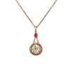 1.50 carat champagne diamond rose gold necklace