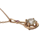 1.50 carat champagne diamond rose gold necklace profile