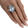 16.71ctw Aquamarine and Diamond Statement 14K White Gold