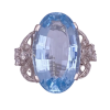 16.71ctw Aquamarine and Diamond Statement 14K White Gold (2)