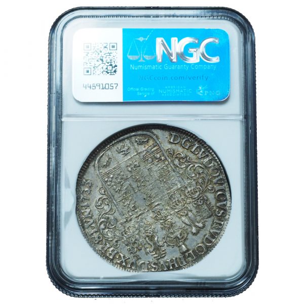 1733-IAB Germany Wildman Taler Brunswick-Wolfenbuttel AU58 NGC