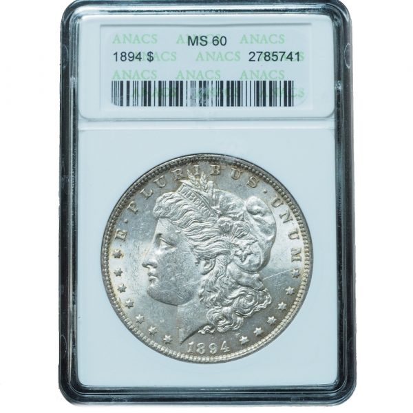 1894 Morgan Dollar MS62 ANACS Old Holder