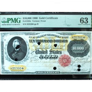 1900 $10,000 Gold Certificate PMG 63 Choice Uncirculated