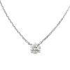 .75 Diamond Solitaire Station Necklace White Gold .76