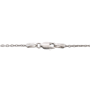 .75 Diamond Solitaire Station Necklace White Gold .76 Clasp