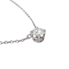 .75 Diamond Solitaire Station Necklace White Gold .76 Side