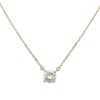 .75 Round Diamond Solitaire Station Necklace Yellow Gold .71