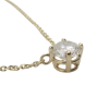 .75 Round Diamond Solitaire Station Necklace Yellow Gold profile .71