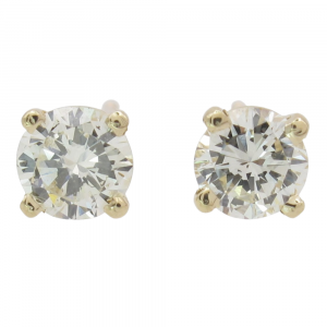 Diamond Solitaire Stud Earrings 0.64 ct