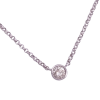 0.25ct Bezel Round Diamond Station Necklace 14k