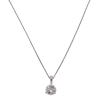 1 carat Diamond Solitaire Three Prong Necklace White Gold Full