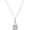 1 carat Princess Necklace with Frame White Gold