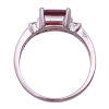 1.31ctw Emerald Cut Garnet Ring 14K White Gold