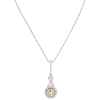 1.50 carat Diamond Halo Necklace Art Deco Inspired