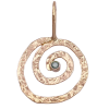 .10ct Green Diamond Hammered Spiral Pendant 14K