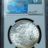 1885-O Morgan Dollar MS67 Star NGC Rainbow Crescent Toned Reverse