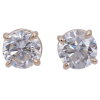 2 Carat Diamond Stud Earrings Yellow Gold Front