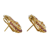 2.24ctw Ruby & Seed Pearl Earrings 22k Yellow Gold (3)