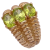 2.58ctw Three Stone Peridot Ring Stack Design 10K (1)