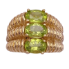 2.58ctw Three Stone Peridot Ring Stack Design 10K (2)